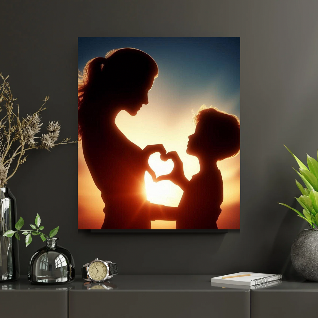 Kanvas Tablo Dijital Baskı Anne ve Çocuk Tablo Salon Duvar Tablosu