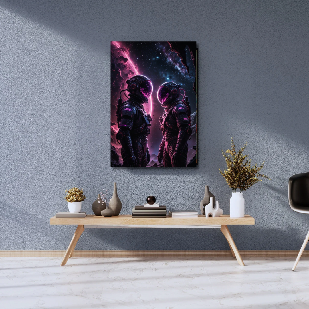 Kanvas Tablo Dijital Baskı AstronotlarTablosu Salon Duvar Tablosu