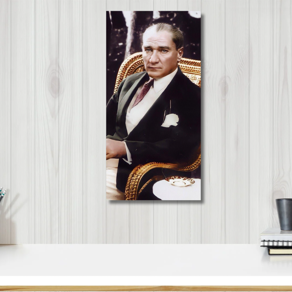 Kanvas Tablo Dijital Baskı Renkli Atatürk Tablo Salon Duvar Tablosu