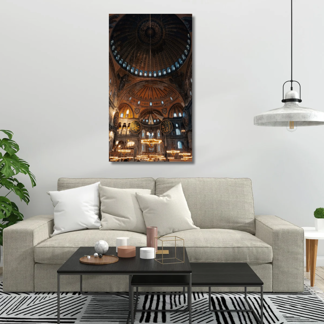 Kanvas Tablo Dijital Baskı Ayasofya Mimari Tablosu Salon Duvar Tablosu