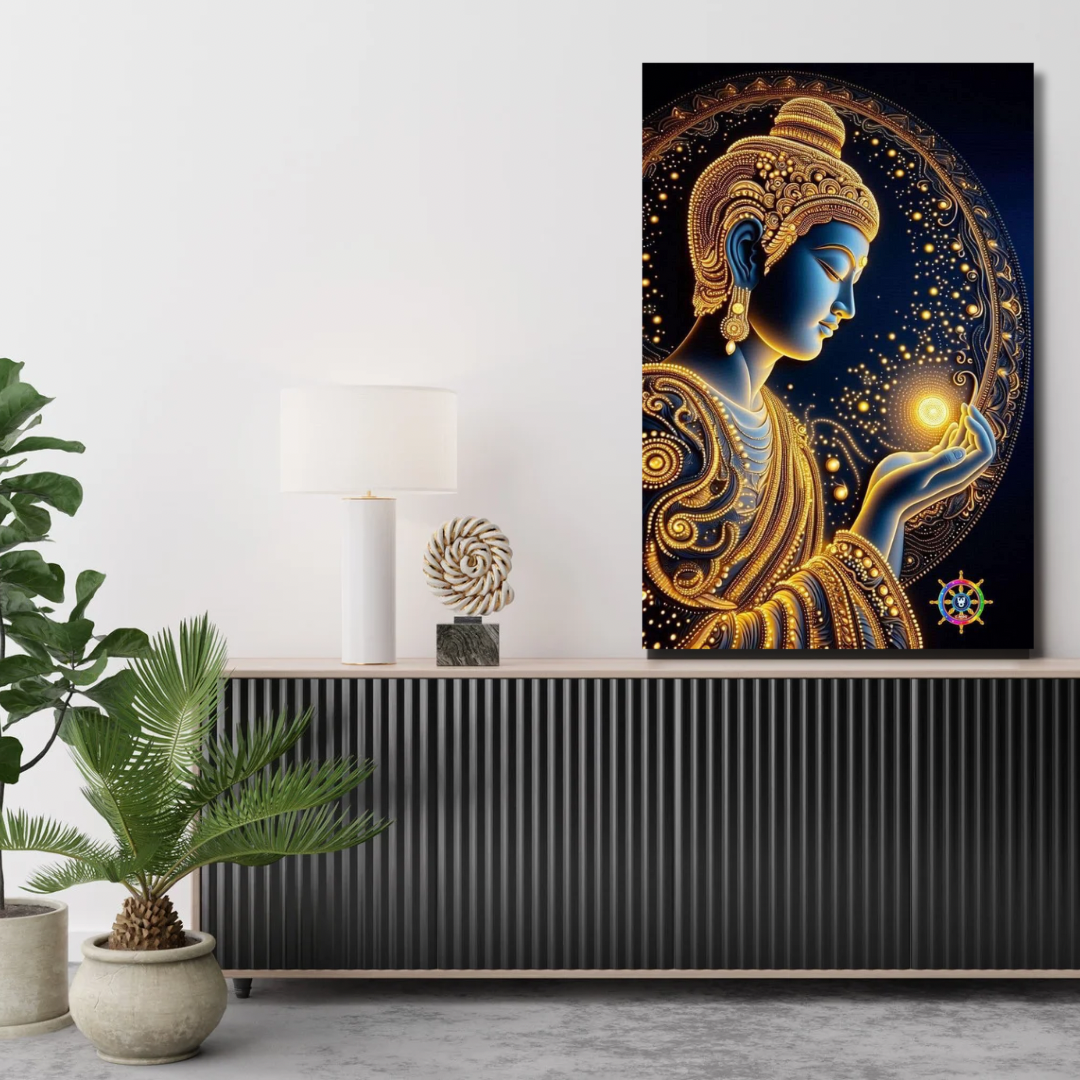 Kanvas Tablo Dijital Baskı Buddha Tablo Salon Duvar Tablosu